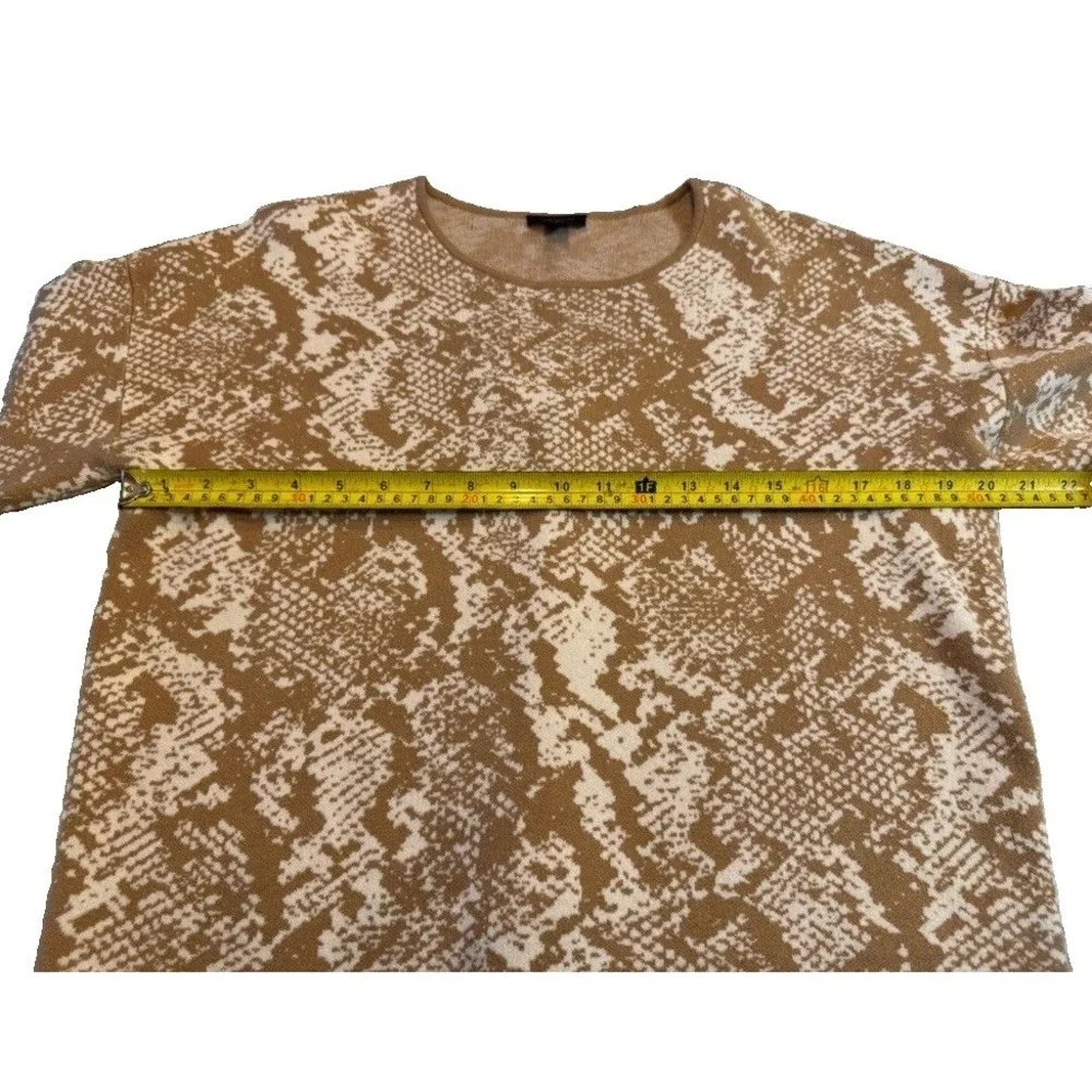 Ann Taylor Tan Snakeskin Print Sweater and Pencil Skirt Set Women‎ Small